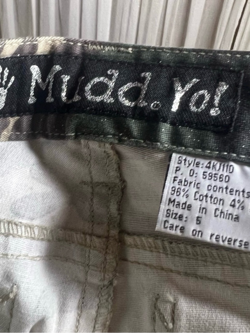 90’s/Y2K Mudd Camo Glitter Flare Jeans - Picture 5 of 5